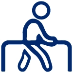 Person holding rail icon