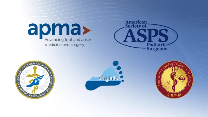 5 logos for affiliations on a blue gradient background with white wavy lines